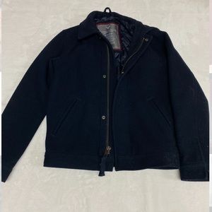 Men’s navy blue American Eagle Wool jacket. Size - xs